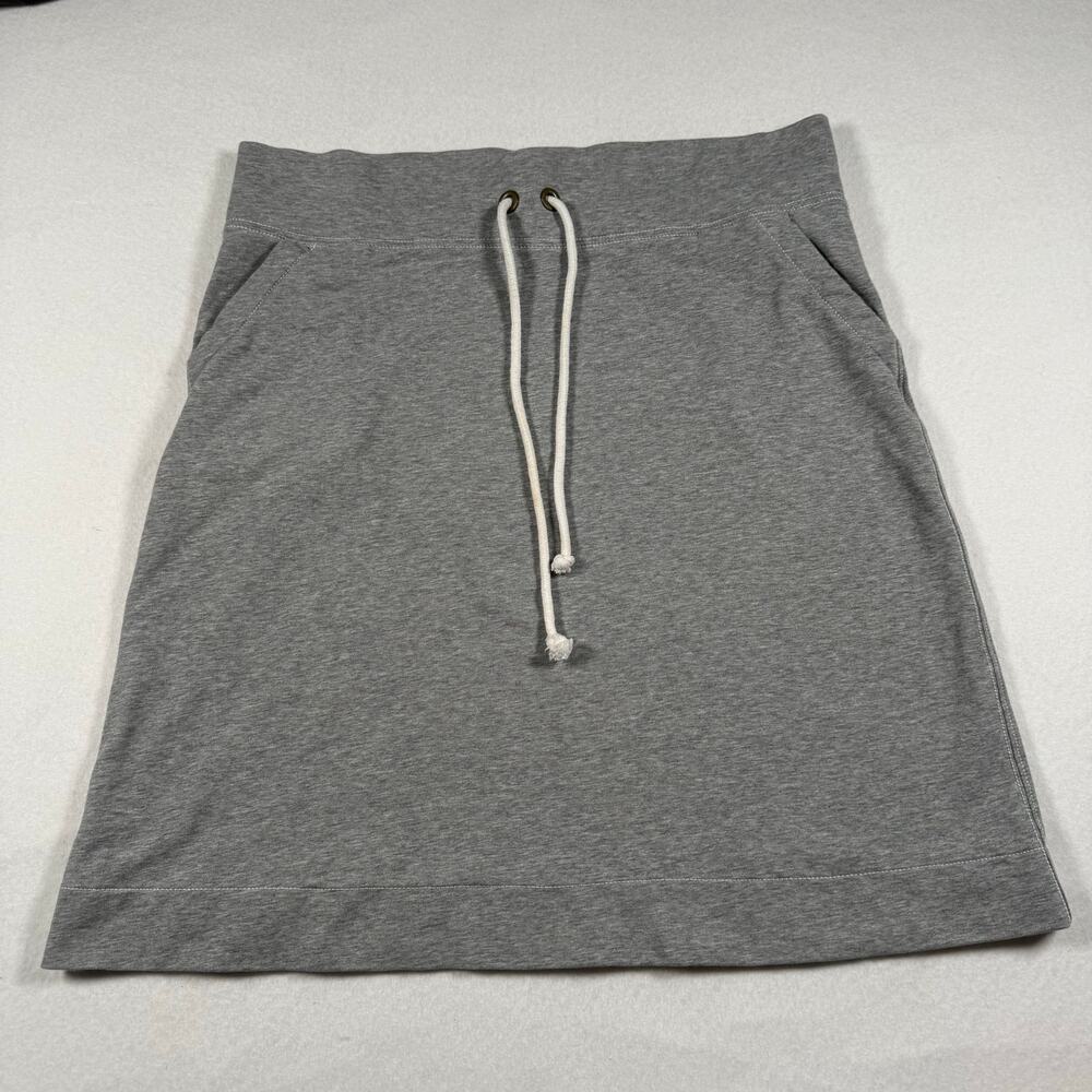 J. Crew Factory Heather Gray Drawstring Midi Skirt